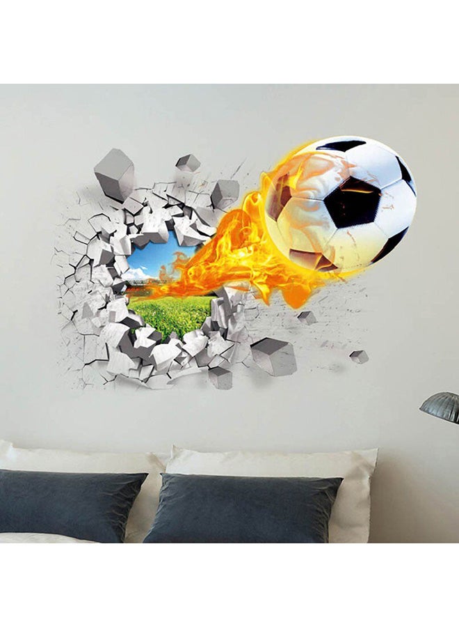 3D Soccer Wall Sticker Multicolour - Image 2
